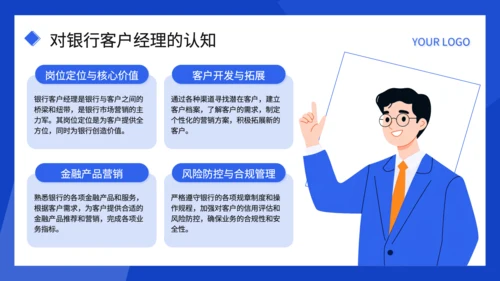 蓝色扁平风述职报告PPT