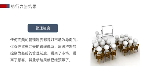 白蓝红色立体简约商务风以结果为导向的执行力ppt课件