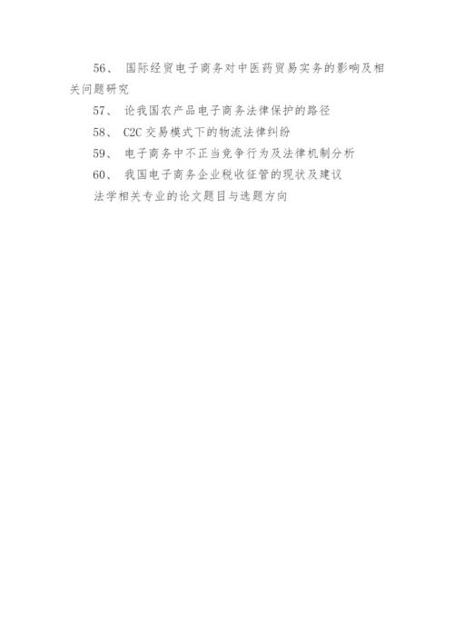 2021法学相关专业的论文题目与选题方向.docx