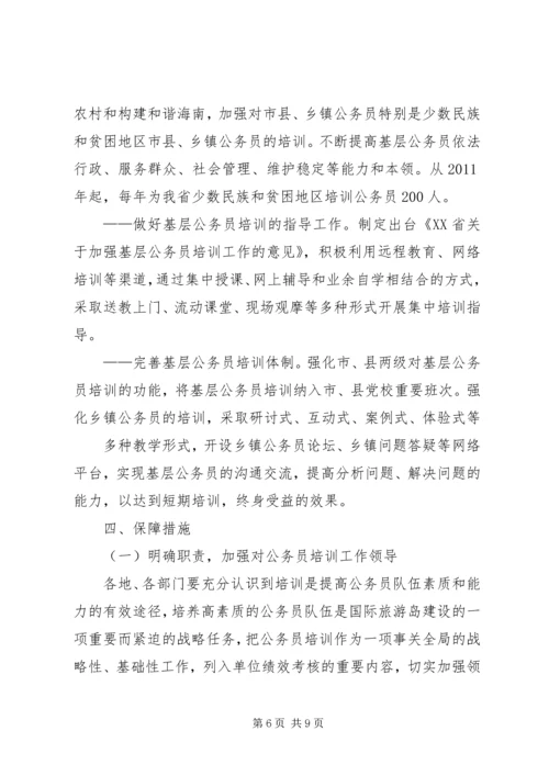 海南十二五公务员培训规划海南人力资源和社会保障厅.docx