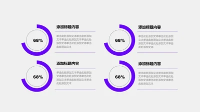 图表页-紫色商务风4项环形饼图