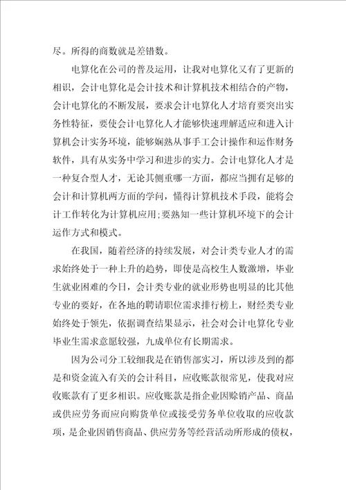 会计实习实践活动个人总结