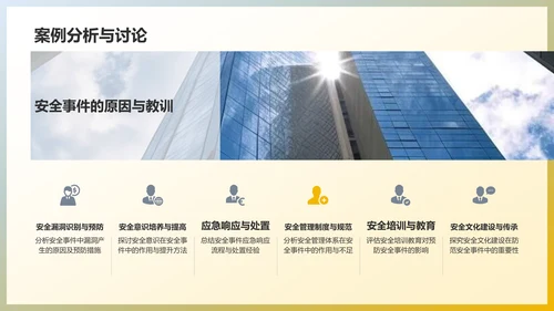 黄色安全实训基地PPT模板