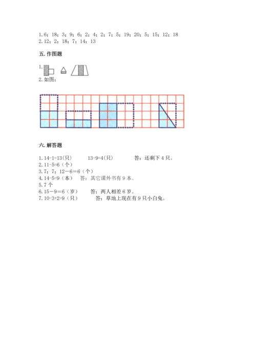 人教版一年级下册数学期中测试卷精品（典型题）.docx