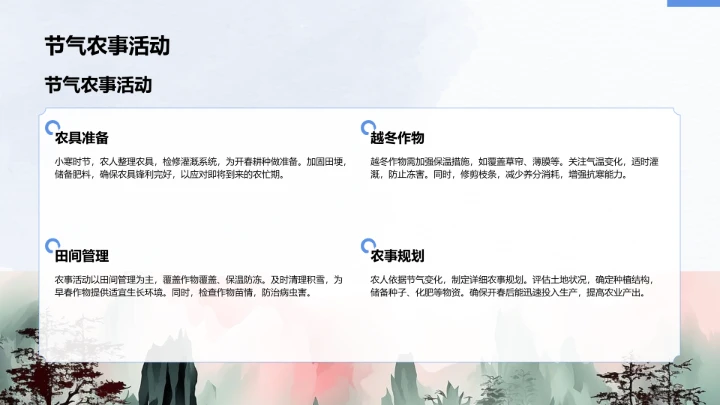 二十四节气小寒PPT模板