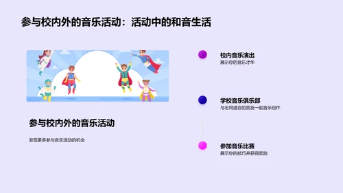 音乐在生活应用PPT模板