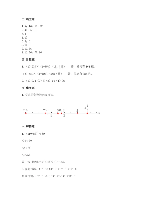 宝鸡市小升初数学测试卷完整版.docx
