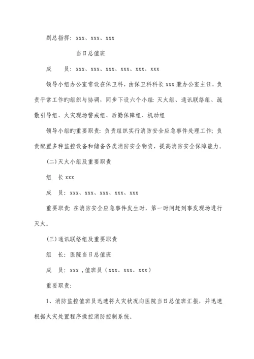 医院消防安全灭火疏散应急预案.docx