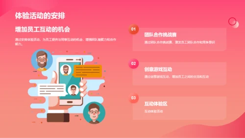 红色简约扁平年会创新PPT模板