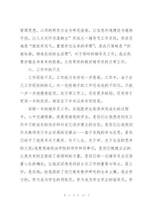 2022年大学辅导员个人总结范文.docx