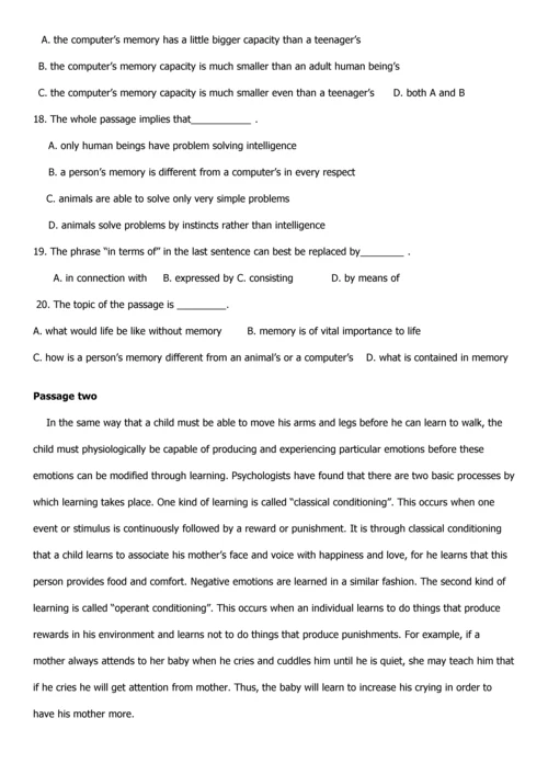 2023年河南成人学位英语试题.docx