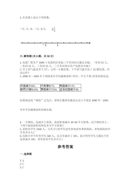 北京市朝阳区六年级下册数学期末测试卷精品.docx