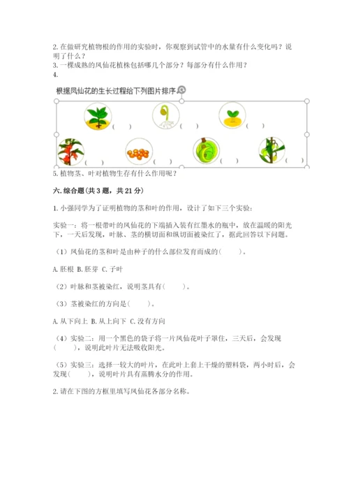 科学四年级下册第一单元植物的生长变化测试卷（典型题）.docx