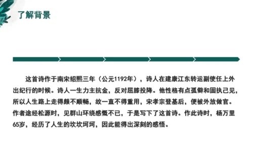 课外古诗词诵读 过松源晨炊漆公店（其五）课件