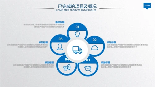 2020蓝色工作汇报述职年终总结PPT