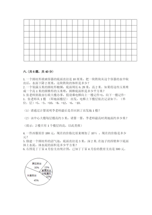 河南省平顶山市六年级下册数学期末考试试卷带答案（轻巧夺冠）.docx
