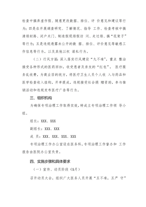 医院医务人员廉洁从业行动实施方案合集.docx