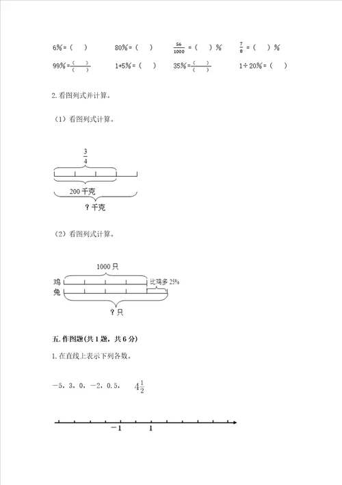 小学六年级下学期数学期末考试试卷及答案【基础+提升】