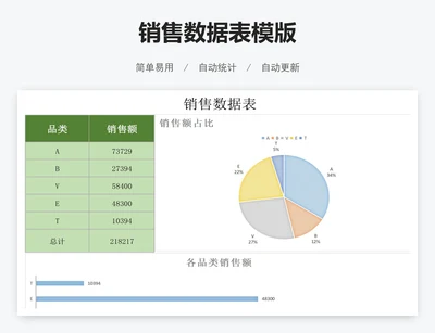 销售数据表模版