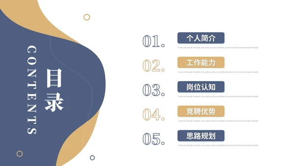 简约商务部门经理竞聘报告岗位竞聘个人简历自我介绍ppt模板