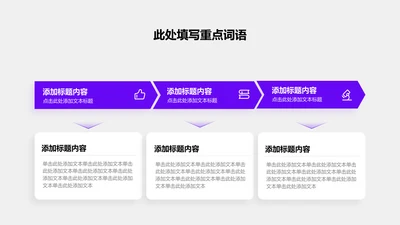 关系页-紫色简约风3项递进矩阵关系图