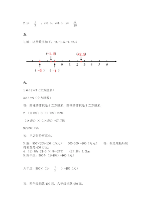 成都外国语学校小升初数学试卷（满分必刷）.docx
