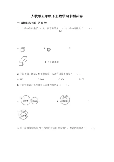 人教版五年级下册数学期末测试卷丨精品(基础题).docx