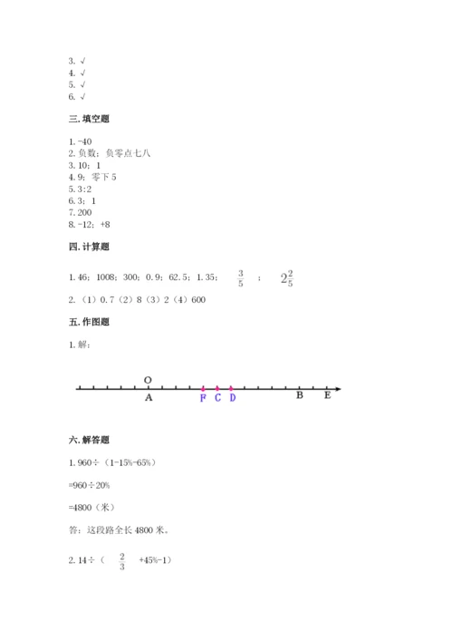 安阳市小升初数学测试卷含答案.docx