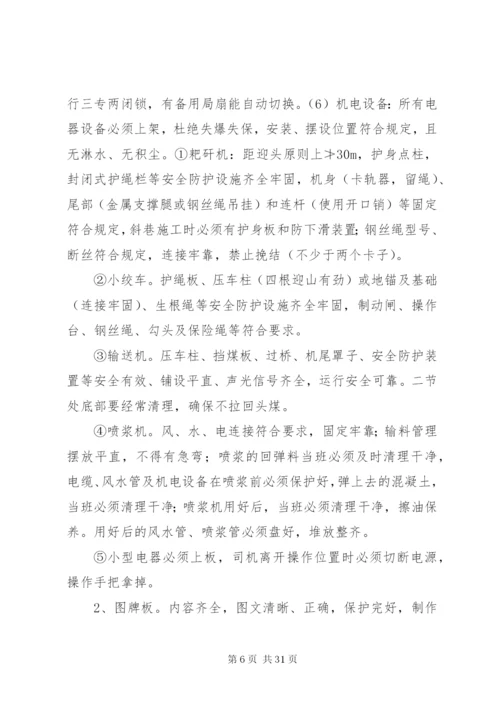 掘进专业井巷质量标准化整治实施方案.docx