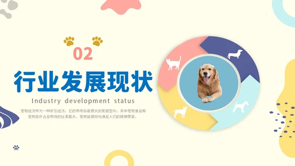 简约实图狗宠物经济行业前景分析报告汇报模板