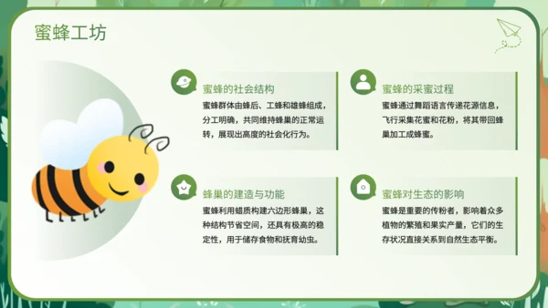 绿色插画风科普知识动物PPT
