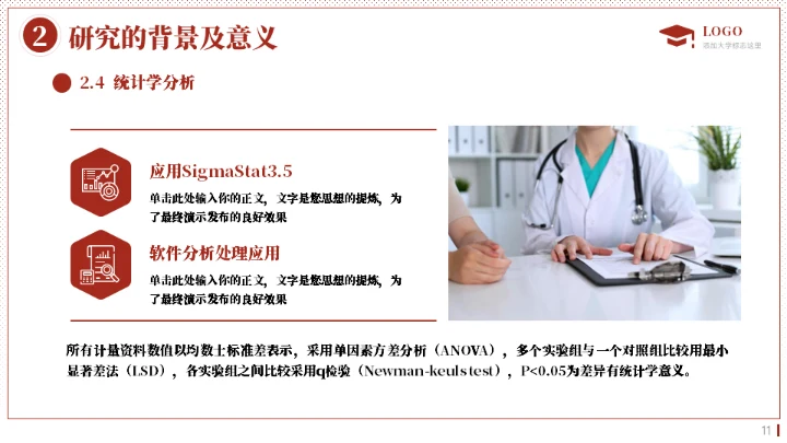 临床医学硕士答辩通用PPT模板