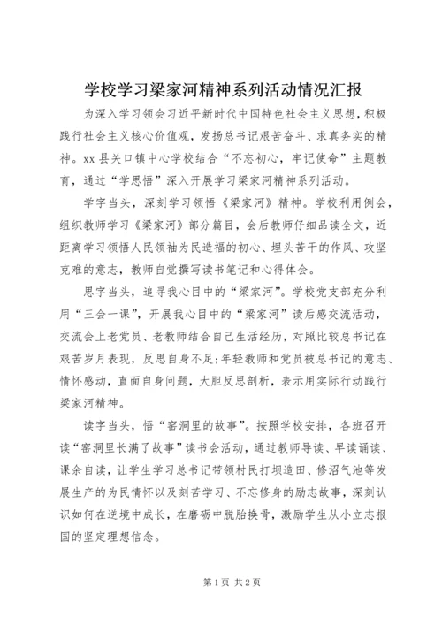 学校学习梁家河精神系列活动情况汇报.docx