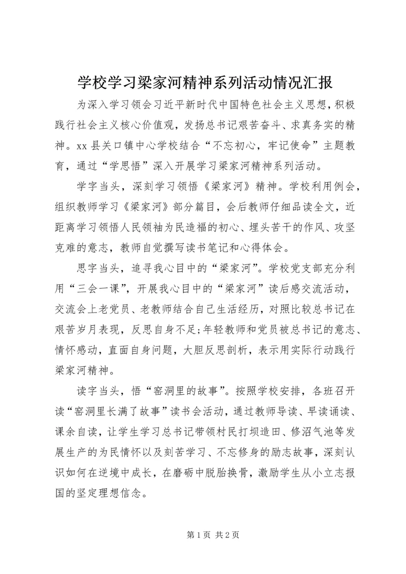 学校学习梁家河精神系列活动情况汇报.docx