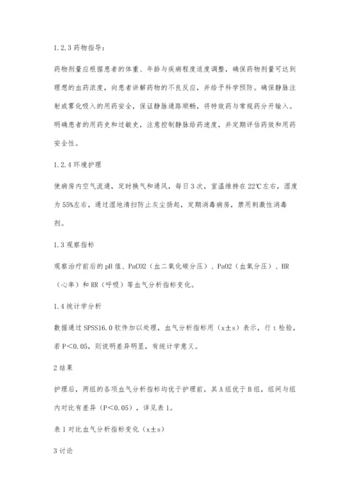 护理干预对呼吸内科重症患者的临床效果观察孙婷.docx