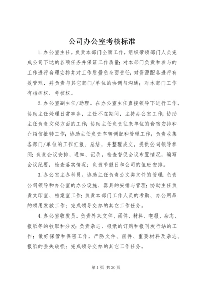 公司办公室考核标准精编.docx