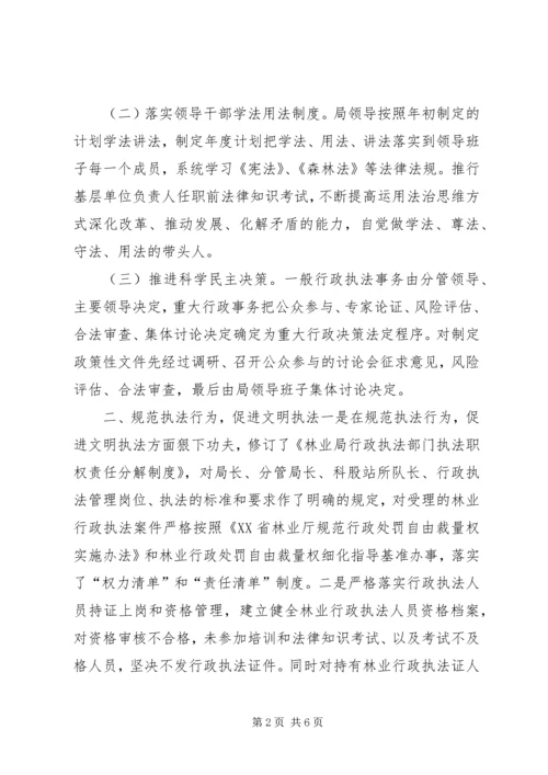 乡镇林业局年度依法行政工作总结_1.docx