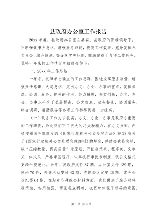 县政府办公室工作报告.docx