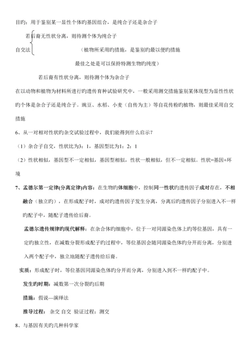 2023年高中生物必修二知识点总结.docx