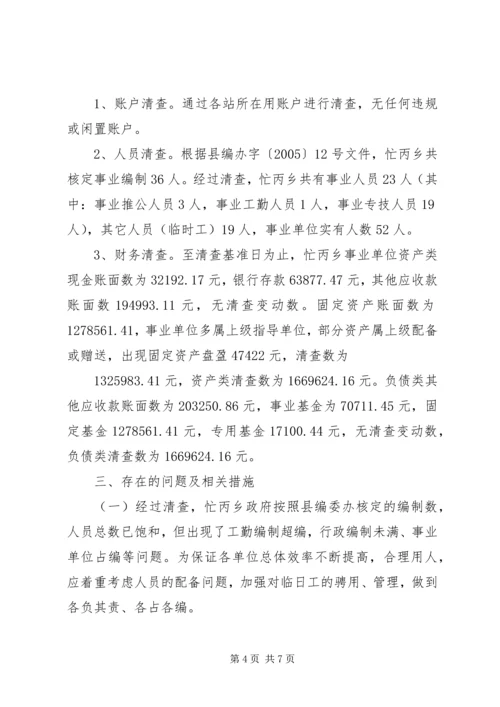 事业单位资产清查报告范文.docx