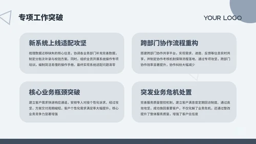 蓝色几何个人述职报告通用PPT模板