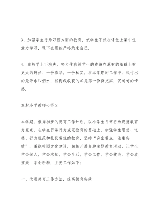 农村小学教师心得10篇.docx