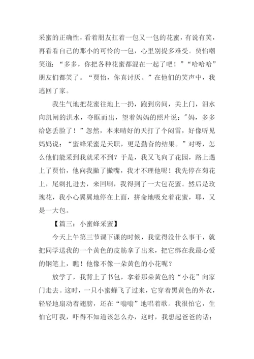 蜜蜂采蜜的作文.docx