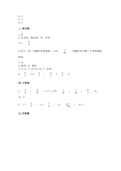 人教版六年级上册数学期末测试卷含答案【b卷】.docx