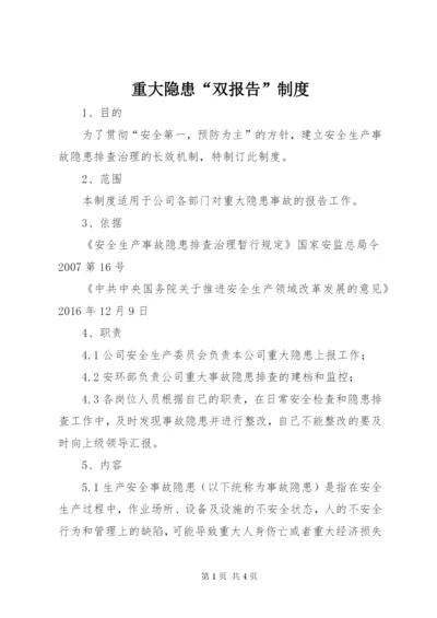 重大隐患“双报告”制度.docx