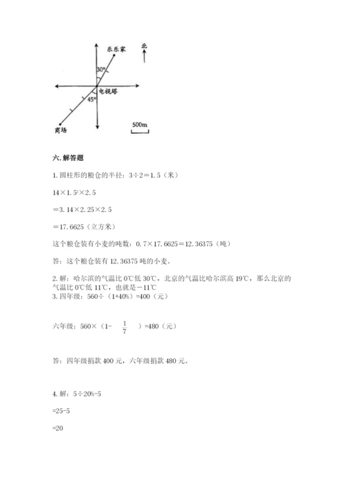 小升初数学期末测试卷（预热题）.docx