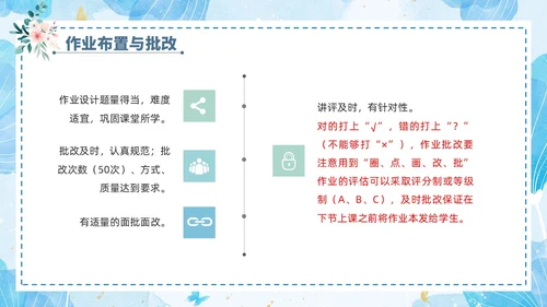小清新花卉绿植教学课件教师说课教育培训教师教学常规培训ppt模板教师培训