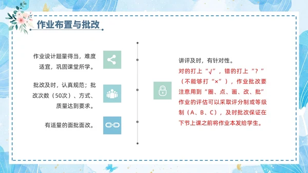 小清新花卉绿植教学课件教师说课教育培训教师教学常规培训ppt模板教师培训