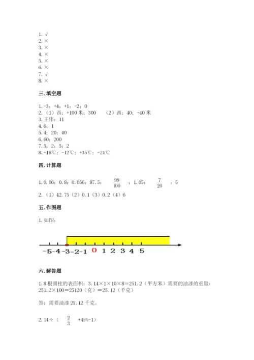 北京版小学六年级下册数学期末综合素养测试卷附完整答案（夺冠系列）.docx