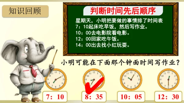 9.总复习（第7单元 认识时间 知识梳理）课件（共22张PPT）-二年级上册数学人教版